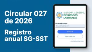 Portada del artículo sobre la Circular 027 de 2026 para el registro de autoevaluación SG-SST de CIV Salud.